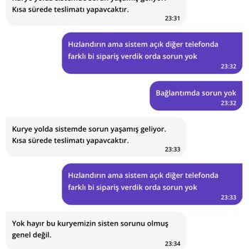 Getir Getirmiyor Yardımcı Olmuyorlar