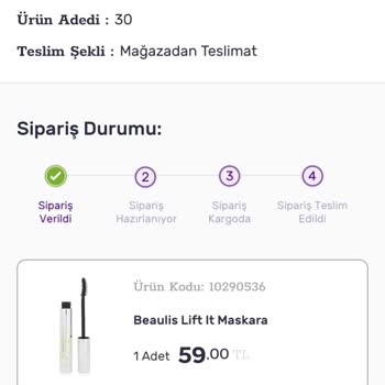 Gratis Online Alışverişte Hala Sipariş Alındı Şeklinde.