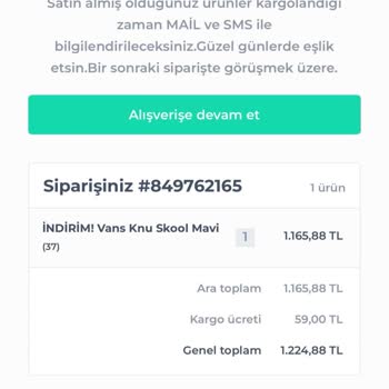 Hopesneaker.s (Shopier-Instagram) Muhatap Kimse Yok Paranın İadesini İstiyorum