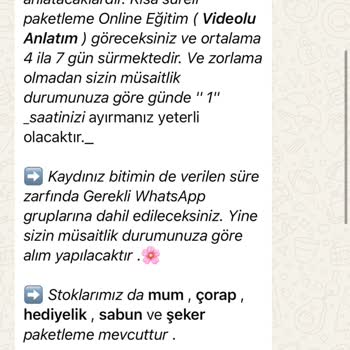 Space Paketleme Evde Ek İş Güven Vermedi