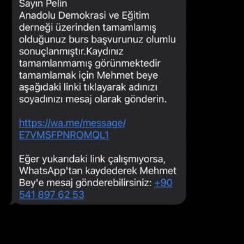 Anadolu Vakfı Burs Başvurusu Sonrası Kişisel Bilgilerimin Kötüye Kullanılması