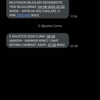 Obilet Rızasız Otobüs Değişikliği
