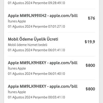 Vodafone Mobil Ödeme Haksız Para Kesintisi