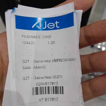 AJet (Anadolu Jet) Kayıp Bagaj Acil Dönüş