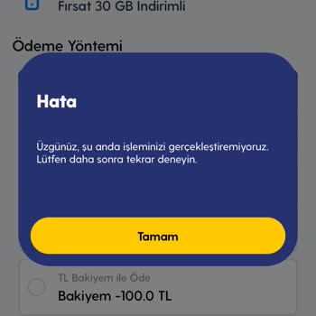 Turkcell İnternet Paket Yenileme Sorunu