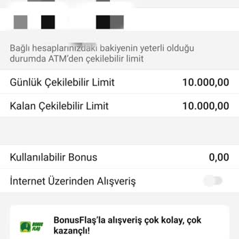 Garanti BBVA Bankası İle Yaşanan Çekim Limiti Sorunu