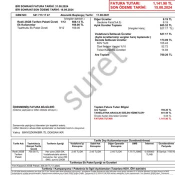 Vodafone Fatura Şoku: Taahhüt Bitimi Bildirilmeden Fiyat Artışı Ve Karmaşık Fatura Detayları