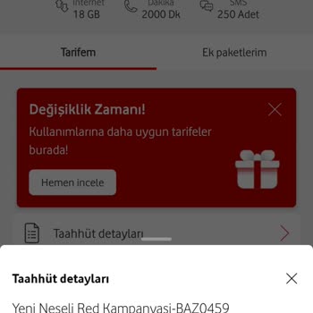 Vodafone Sözleşme Süresi Dolmadan İzinsiz Fiyat Artışı Ve Yetersiz Müşteri Hizmetleri