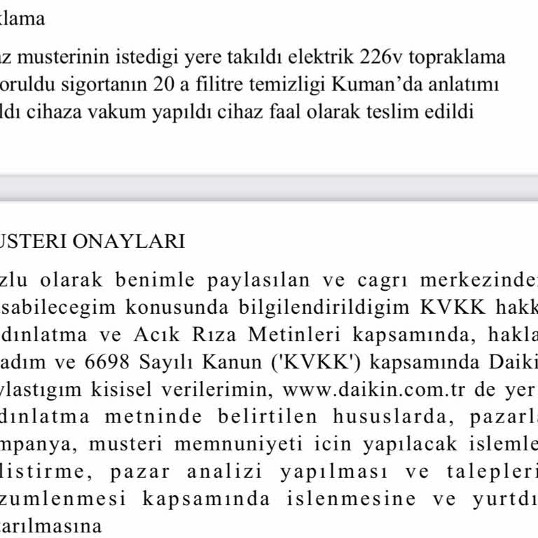 Daikin Klima Montajında Vakumlama Yapmaması.