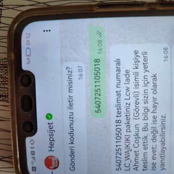 hepsiJET Telefon Numarası Güncel Değil Diye Adrese Gelmeden İade Edilen Kargo