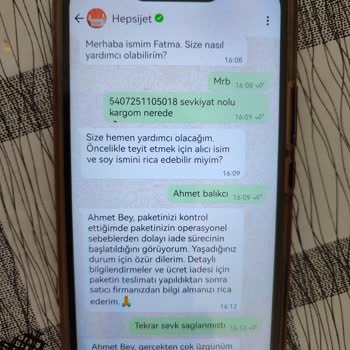 hepsiJET Telefon Numarası Güncel Değil Diye Adrese Gelmeden İade Edilen Kargo