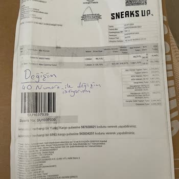 Sneaks Up Ürün Deforme Oldu Diye Değişim Yapmaması