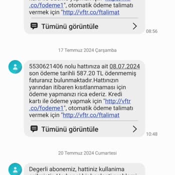 Vodafone Yanlış Faturalandırma Ve Yetersiz Müşteri Hizmetleri