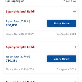 Cepte Şok Marketin Sorumsuzluğuyla Teslim Edilemeyen Siparişlerim