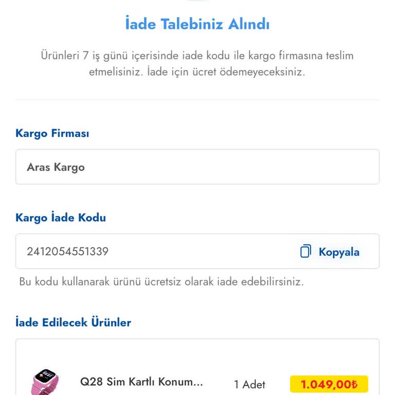 Şok Market Alınan Ürünün İadesi
