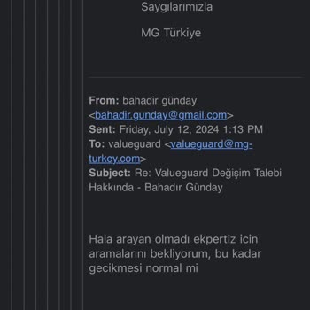 MG Türkiye Mg4 Value Guard Aldatmacası