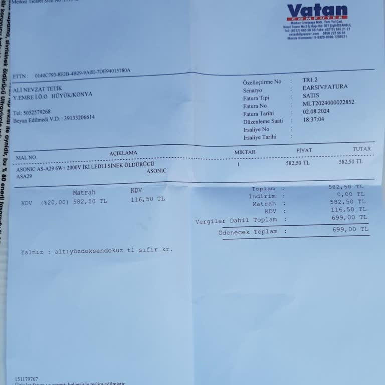 Vatan Bilgisayar İşe Yaramaz Ürünü Geri Almıyorlar