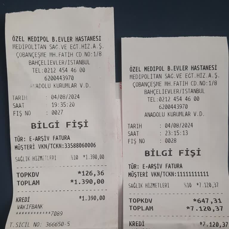 Medipol Sağlık Grubu Medipol Bahçelievler Acil Girişli Hastadan Ücret İstiyor.
