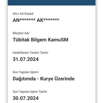 AGT Kurye Kargomuz Hakkında Bir Bilgisi Yok