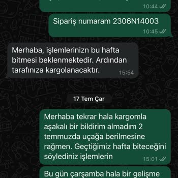 Amerika Sepetim 6 Haftadır Teslim Edilmeyen Sipariş Ve İletişim Sorunları