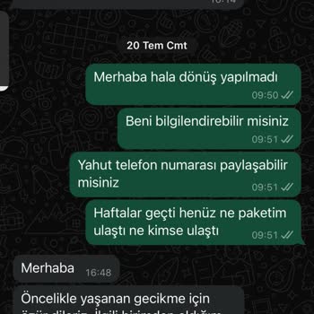 Amerika Sepetim 6 Haftadır Teslim Edilmeyen Sipariş Ve İletişim Sorunları