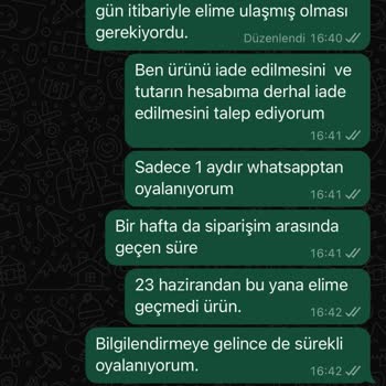 Amerika Sepetim 6 Haftadır Teslim Edilmeyen Sipariş Ve İletişim Sorunları