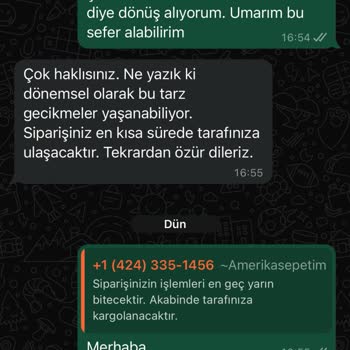 Amerika Sepetim 6 Haftadır Teslim Edilmeyen Sipariş Ve İletişim Sorunları