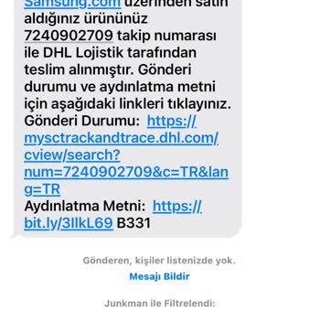 Samsung Kargo Teslim Alındı Bilgisi Gelen Sipariş İptal Ediliyor