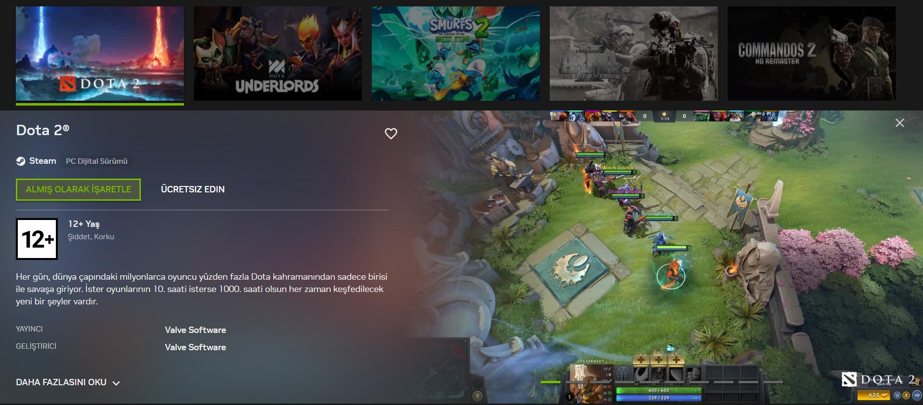 GeForce NOW powered by GAME+ Gfn Dota 2 Açılmıyor - Şikayetvar