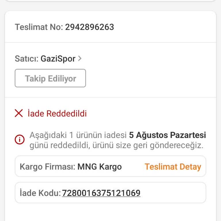 Trendyol Kalitesiz Ürünün İadesini Yapmıyor...