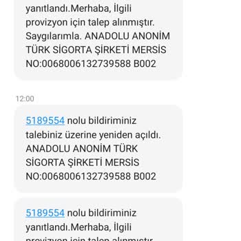Anadolu Sigorta Provizyon Onay Bekletmesi