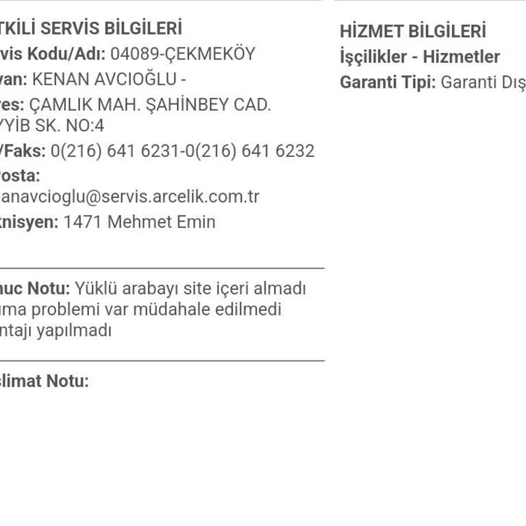 Arçelik Servis Elemanlarının Davranışı Ve Hizmet Kalitesi Sorunu