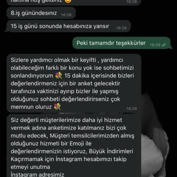 Kıyafet Sepeti Para İademi Yapmıyor.