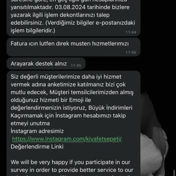 Kıyafet Sepeti Para İademi Yapmıyor.