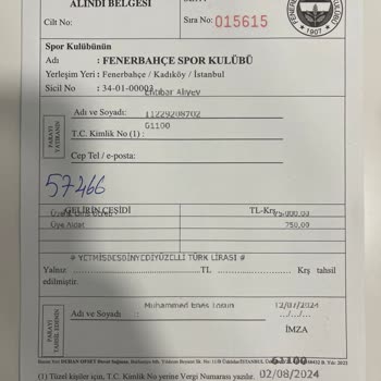 Fenerbahçe Spor Kulübü Üyelik Kart Teslim Bilgi