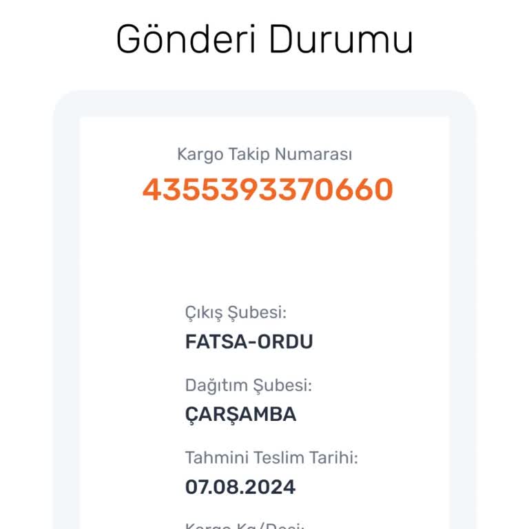 Aras Kargo Çarşamba Şube Hayal Kırıklığı