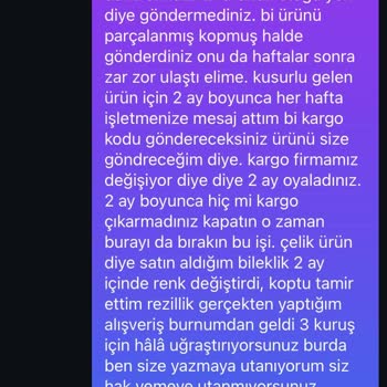 H&B Design Store'un Hem Eksik Hem Kusurlu Ürün Göndermesi