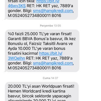 HangiKredi SMS İptali İçin