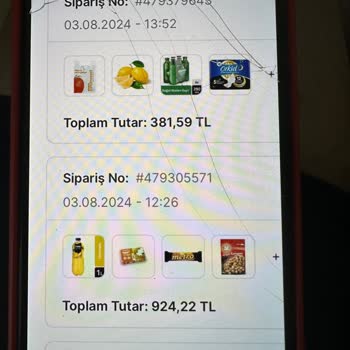 Migros'tan Parası Alınan Kime Verildiği Belli Olmayan Siparişim.