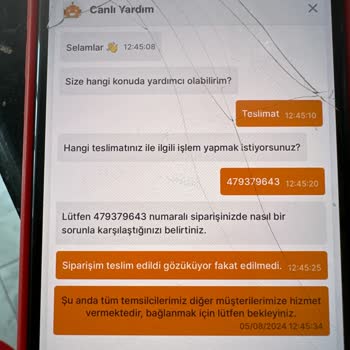 Migros'tan Parası Alınan Kime Verildiği Belli Olmayan Siparişim.