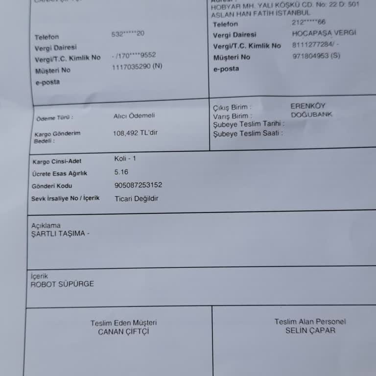 Yurtiçi Kargo Kırılacak Eşyayı Üzerinde Yazmasına Rağmen Kırması