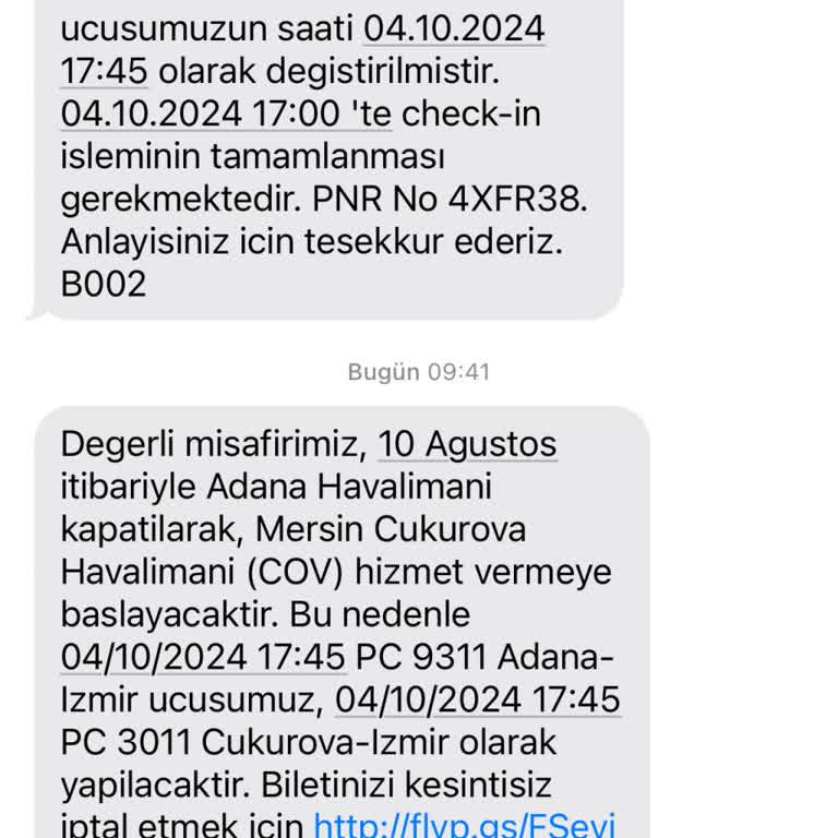 Pegasus Hava Yolları İle İletişim Sorunu