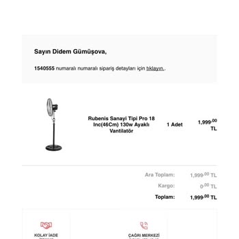 Evkur Stoğu Tükendiği İçin Göndermediği Ürünün Parasını İade Etmiyor!