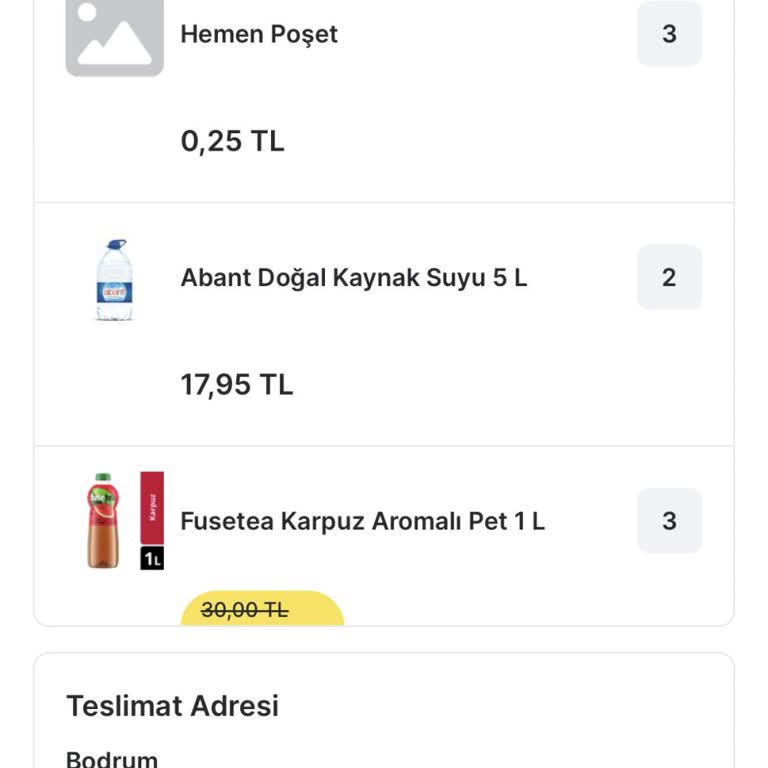 Migros Hemen'den Gelen Yanlış Ürünün Değiştirilmemesi