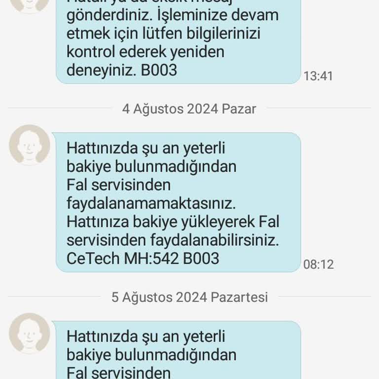 Vodafone 7070 Numara Üzerinden İstenmeyen Fal Servisi Üyeliği