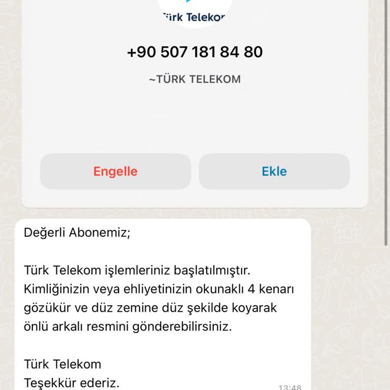 Türk Telekom 0850 480 1524