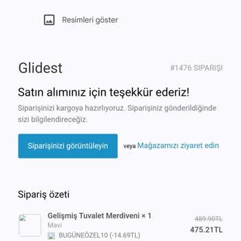 Glidest.com.tr Ürünümü Yollamadı