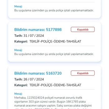 Anadolu Sigorta Zorunlu Araç Sigortası Poliçemi İptal Etmiyor