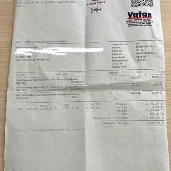 Bostancı Vatan Bilgisayar Yanlış Bilgilendirme İle Ürün Satması