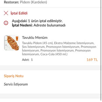 Trendyol GO Siparişim Teslim Edilmedi Ve Destek Alamadım